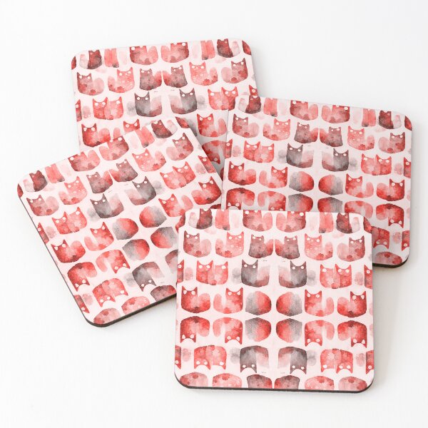 Item preview, red cats designed and sold by Esmiovel.