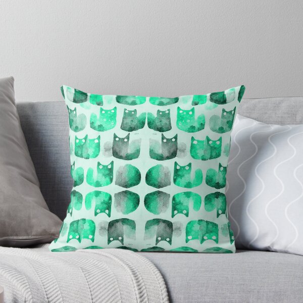 Item preview, green cats designed and sold by Esmiovel.