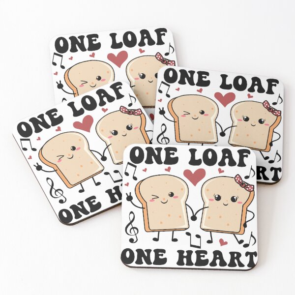 Item preview, One Loaf One Heart Cute and Funny Valentine's Day Toast designed and sold by PearlMoonGrapes.