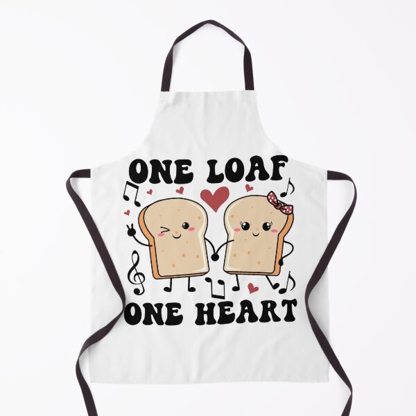 Item preview, One Loaf One Heart Cute and Funny Valentine's Day Toast designed and sold by PearlMoonGrapes.