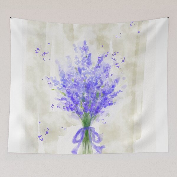 Item preview, Purple  Flowers painting floral watercolor art lavender flowers painting designed and sold by Tamarioniart.