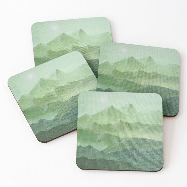 Item preview, Green mountains canvas painting designed and sold by echoart5.