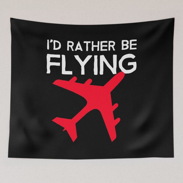 Item preview, Id Rather be Flying - Airplane Lover Quote - Aviation Saying designed and sold by Ikaroots.