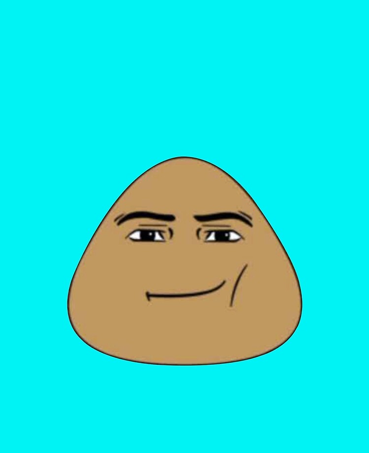 How to draw Pou with Roblox man face 