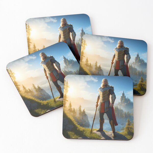 Item preview, Odin The All Father, Beautiful Nature Background, Sunset on Asgard, A.I. Artwork - Gods Collection designed and sold by SpektroDesign.