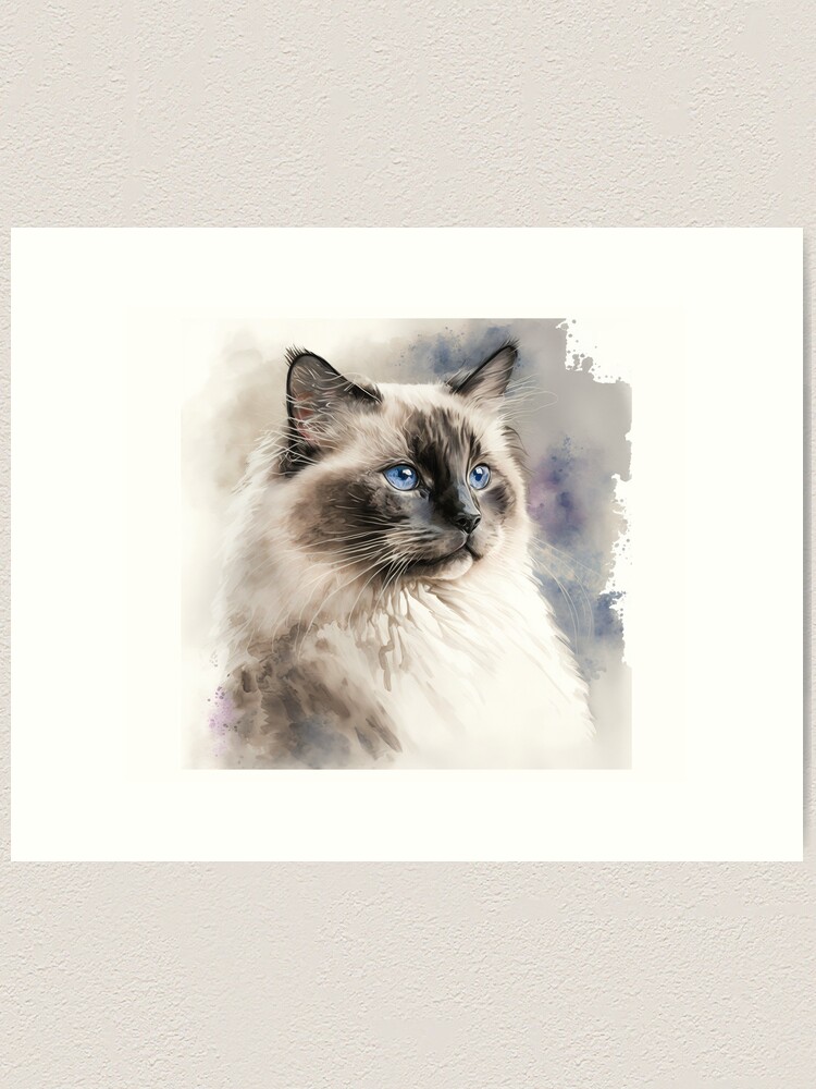 Ragdoll Cat - Watercolor paint Kids T-Shirt for Sale by