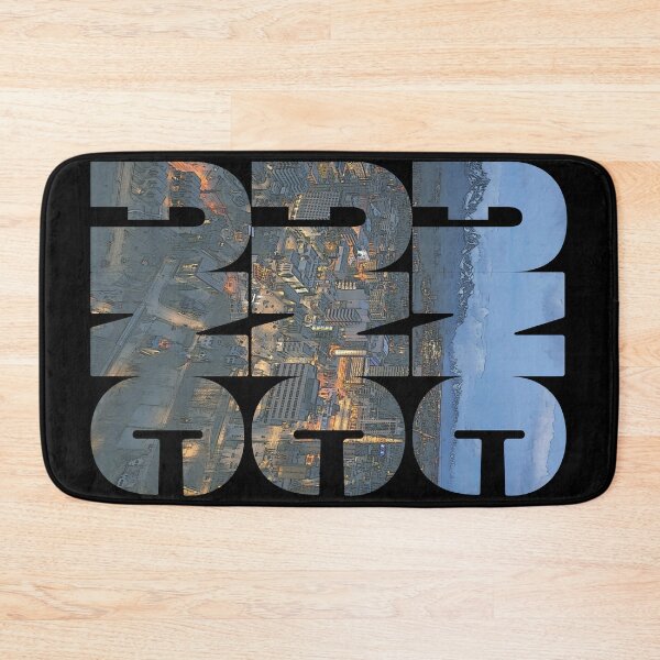 Item preview, Anchorage, Alaska ANC Night Cityscape Repeating Pattern designed and sold by CrabbyLobster.
