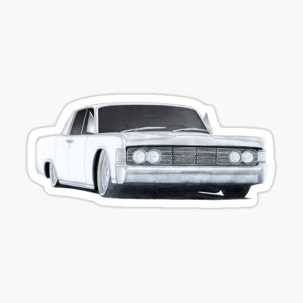 Item preview, 1965 Lincoln Continental Drawing designed and sold by ItsMeRuva.