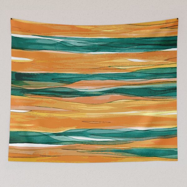 Item preview, Teal Orange River Flow designed and sold by Alexandria Levin.