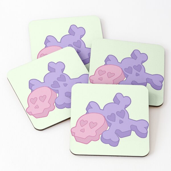 Item preview, Pink and Purple Candy Skulls designed and sold by gnomeskillet.