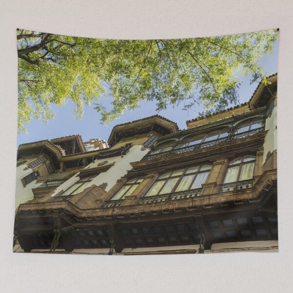Item preview, Quintessential Andalusia - Soft Green Glow on an Intricate Facade designed and sold by Georgia Mizuleva.