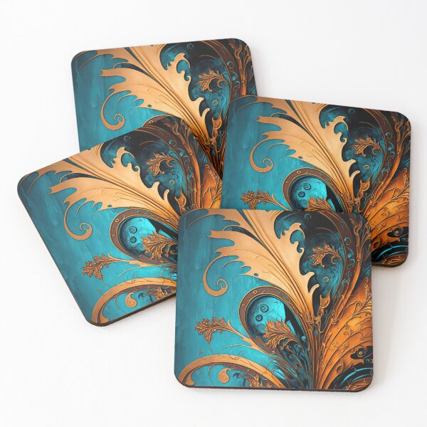 Item preview, Copper and blue art deco designed and sold by Cydermann.