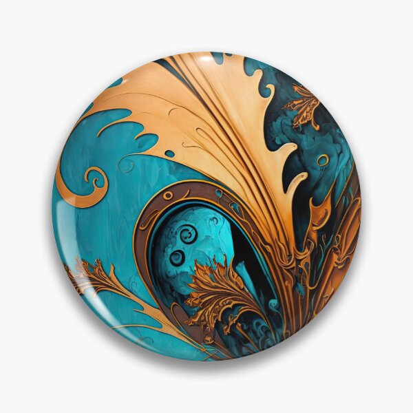 Item preview, Copper and blue art deco designed and sold by Cydermann.