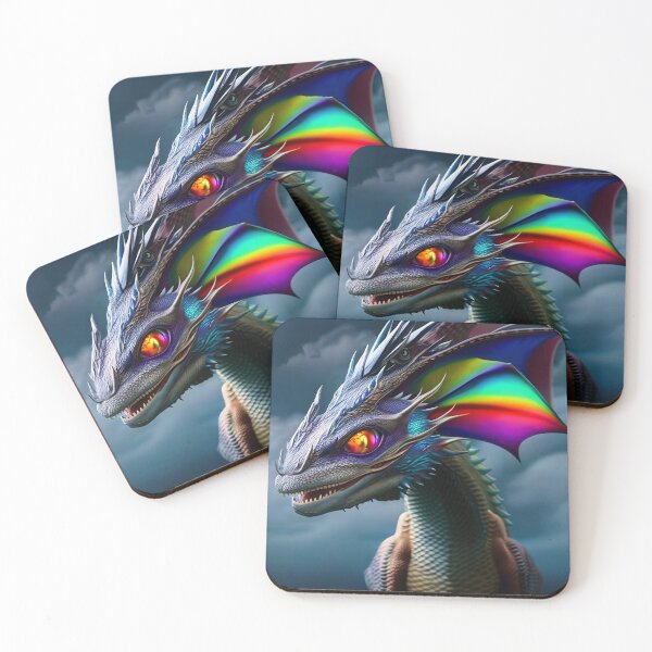 Item preview, Blue Dragon with Rainbow Fins and Eyes designed and sold by dragynrain.