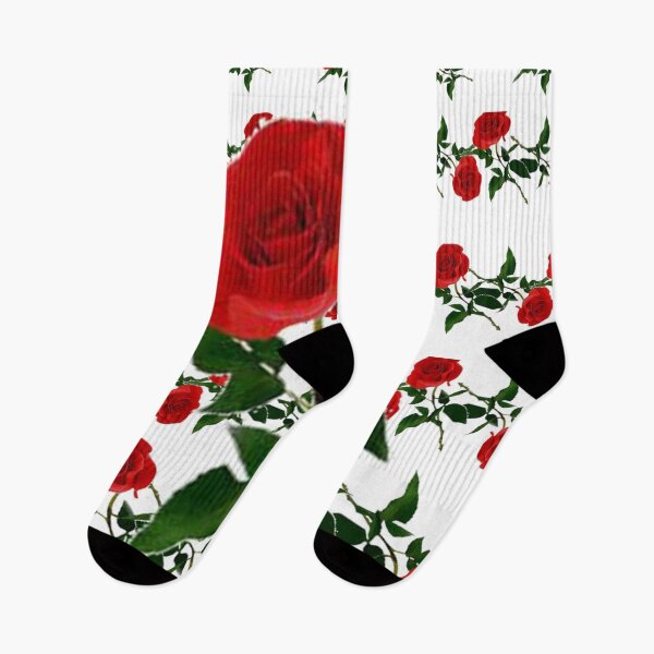 Item preview, RED ROSE DESIGN PATTERNS WHITE ART designed and sold by sharlesart.