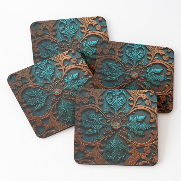 Item preview, Copper damask pattern designed and sold by Cydermann.