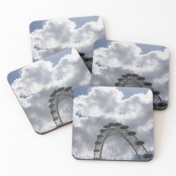 Item preview, Silver, Blue and White - the London Eye Against Dramatic Sky designed and sold by Georgia Mizuleva.
