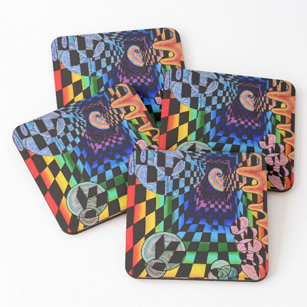 Item preview, Follow the Color, abstract, rainbow, geometric, psychedelic designed and sold by TreeEgg.