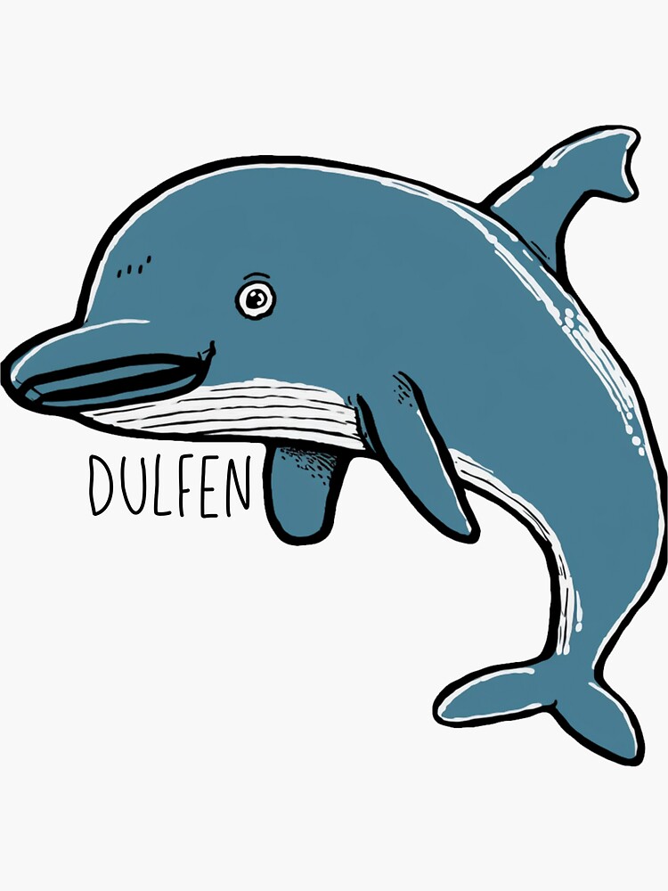 Banana Dolphin Sticker | Cute Funny Cartoon Silly stickers | 3 Water  Bottle | Laptop | College | Teen | Kids