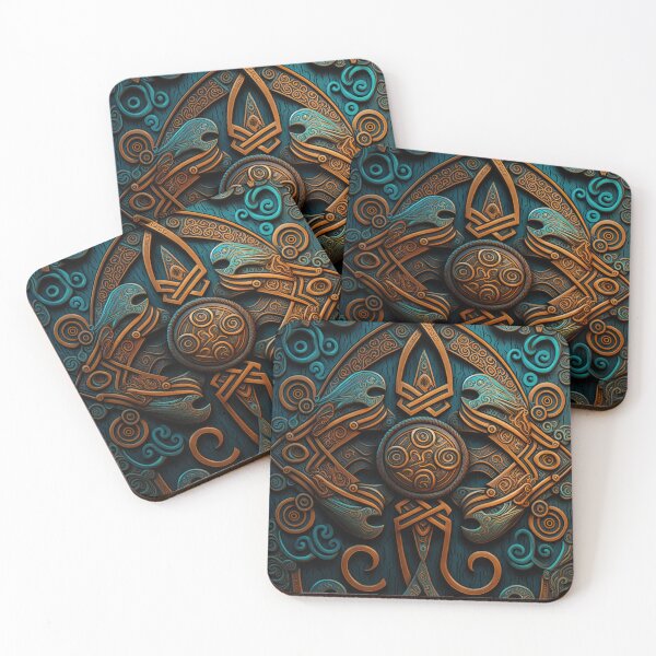 Item preview, Copper and blue norse design designed and sold by Cydermann.