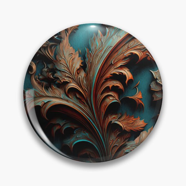 Item preview, Copper pattern on a blue wall designed and sold by Cydermann.