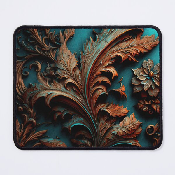 Item preview, Copper pattern on a blue wall designed and sold by Cydermann.