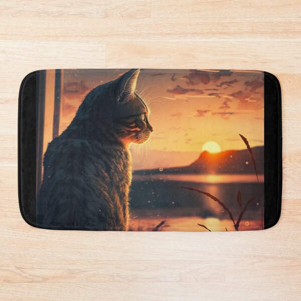 Item preview, Cat Watching Sunset Scene designed and sold by MaRa ★★★★★.