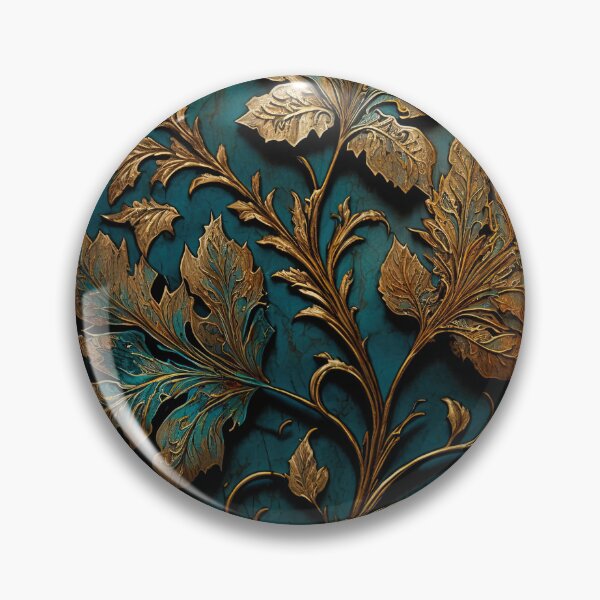 Item preview, Copper leaves on a blue wall designed and sold by Cydermann.