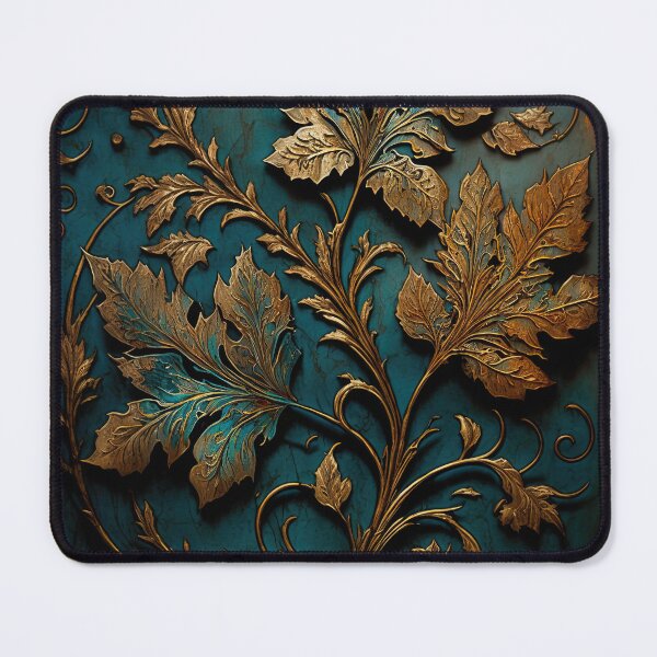 Item preview, Copper leaves on a blue wall designed and sold by Cydermann.