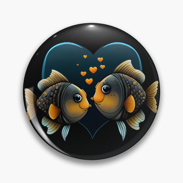 Artikelvorschau, Valentines Day Love Carp Fish Couple entworfen und verkauft von PipikaArt.