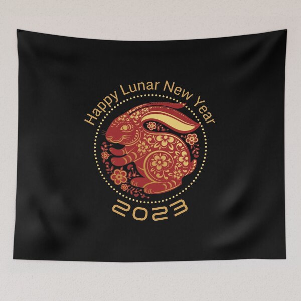 Item preview, Year Of Rabbit 2023 happy lunar day Chinese designed and sold by Smile Shop ⭐⭐⭐⭐⭐.