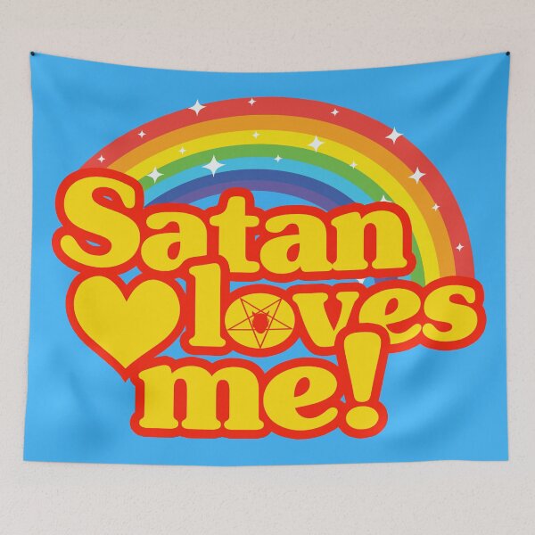 Item preview, Satan Loves Me! designed and sold by TeeArcade84.