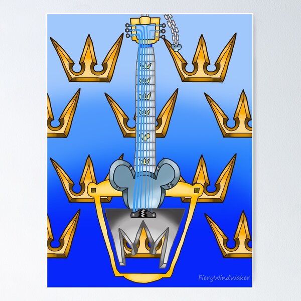 Vista previa del artículo con la obra «Keyblade Guitar # 17 - Kingdom Key», diseñado y vendido por FieryWindWaker.