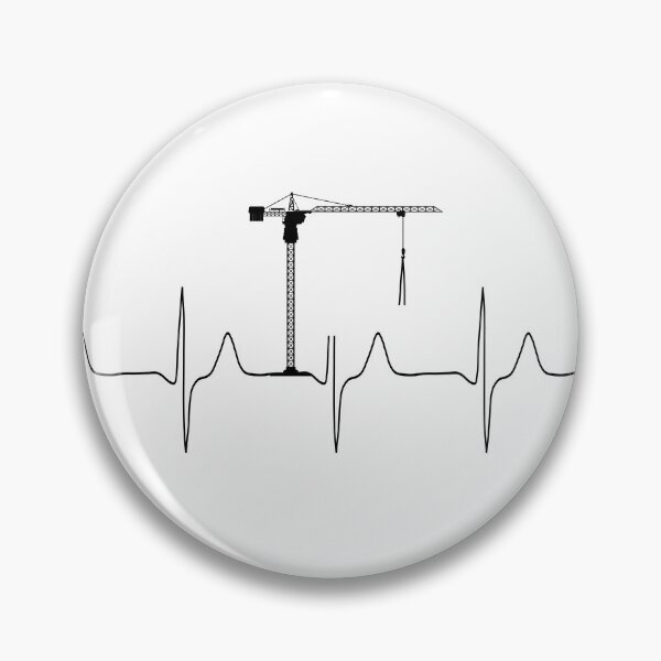 Item preview, My heart beats for construction cranes designed and sold by Jeeb-Arts.