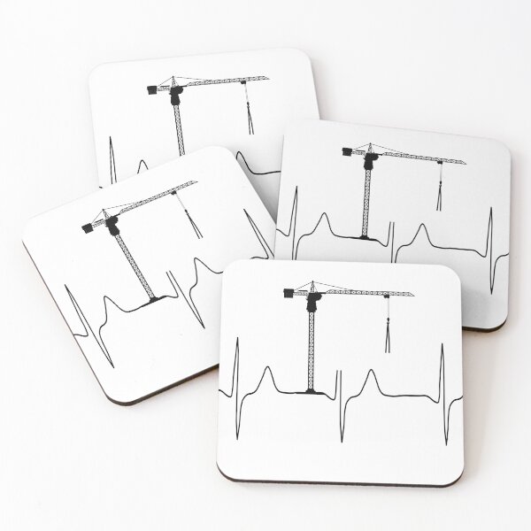 Item preview, My heart beats for construction cranes designed and sold by Jeeb-Arts.
