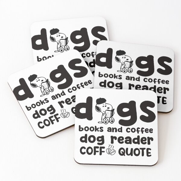 Aperçu de l'œuvre dogs books and coffee dog reader coffee quote t shirt créée et vendue par BE PATIENT ⭐⭐⭐⭐⭐(5k+).