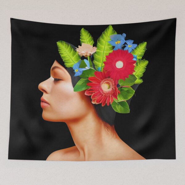 Item preview, Flowers growing out of head designed and sold by gramizzia.