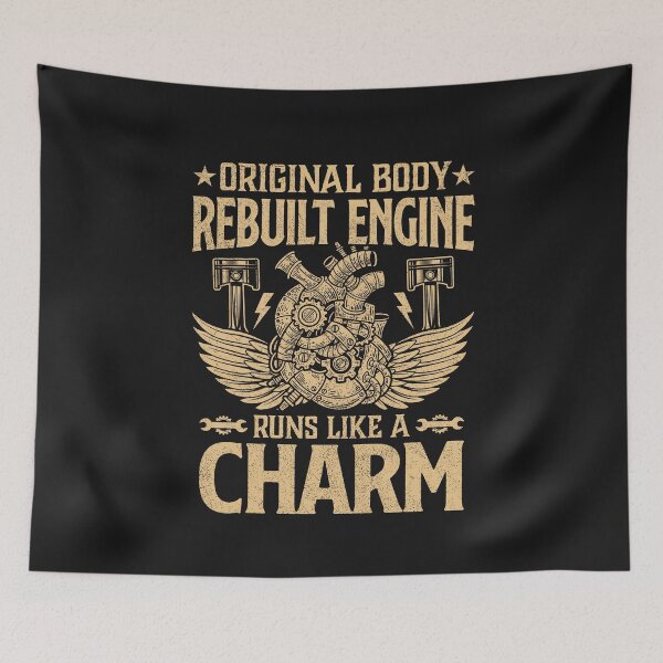 Item preview, Funny Original Body Rebuilt Engine Runs Like A Charm Heart  designed and sold by Best Designer.