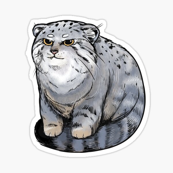 Vista previa del artículo con la obra «El gato de Pallas», diseñado y vendido por xVelozeex.