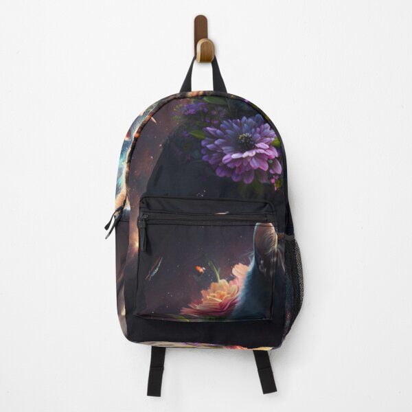 Item preview, Cosmic Cat: Sitting on a Bed of Flowers in Space designed and sold by fearless301.