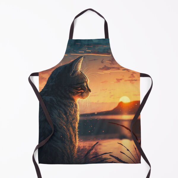 Item preview, Cat Watching Sunset Scene designed and sold by MaRa ★★★★★.