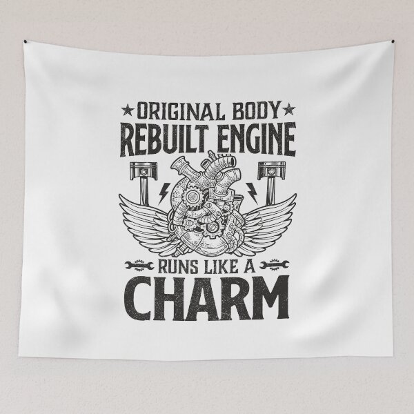 Item preview, Funny Original Body Rebuilt Engine Runs Like A Charm Heart  designed and sold by Best Designer.