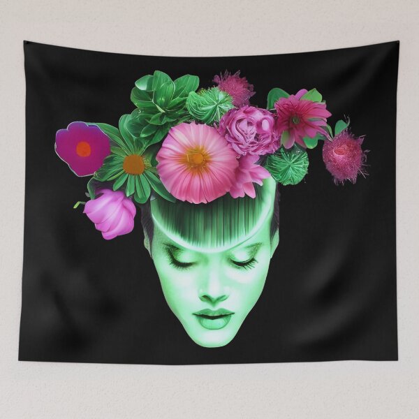 Item preview, Flowers growing out of head designed and sold by gramizzia.