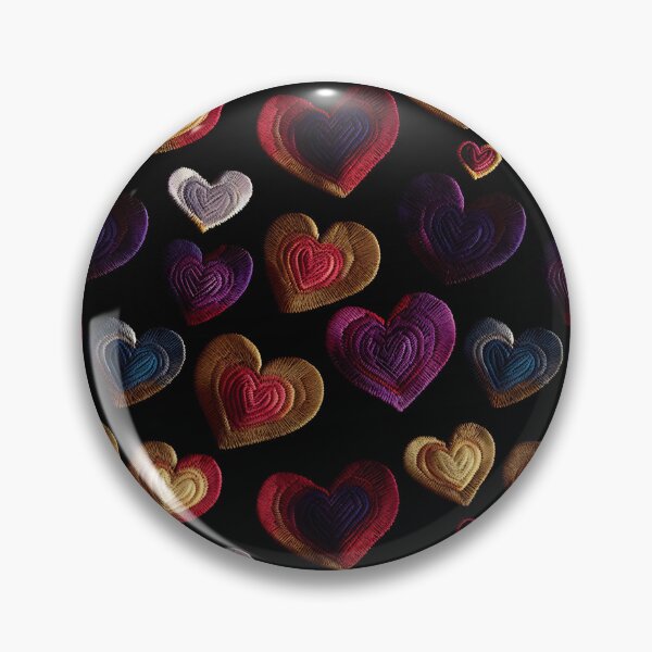 Item preview, Everyheart golder hearts Embroidered Pattern 20_S40 designed and sold by CreArtorium.