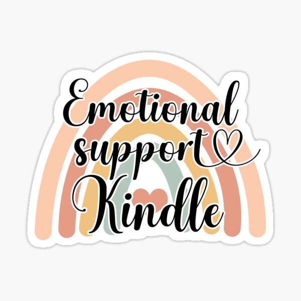 314PI( 3pcs) Emotional Support Kindle Sticker, Bookish Water Assistant Die  Cut Sticker for Laptop Phone Water Bottle Skateboard, Book Stickers Gifts