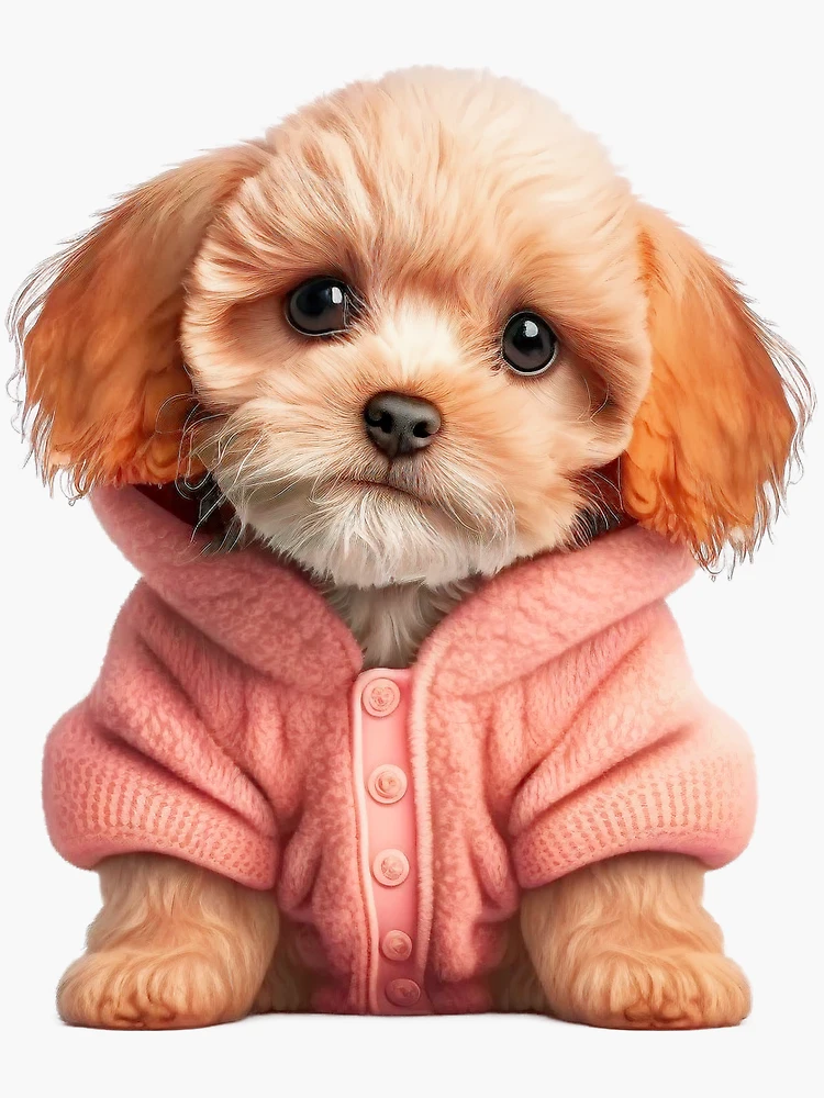 Cute puppies with fashion clothes