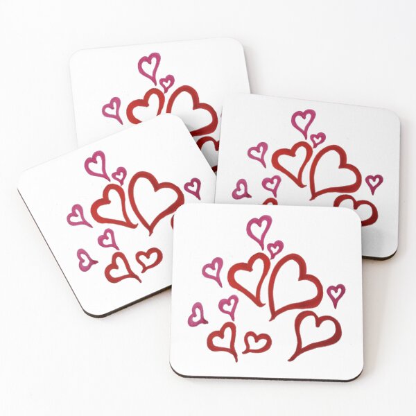 Item preview, Red and pink hearts  designed and sold by Kira and Keiko.