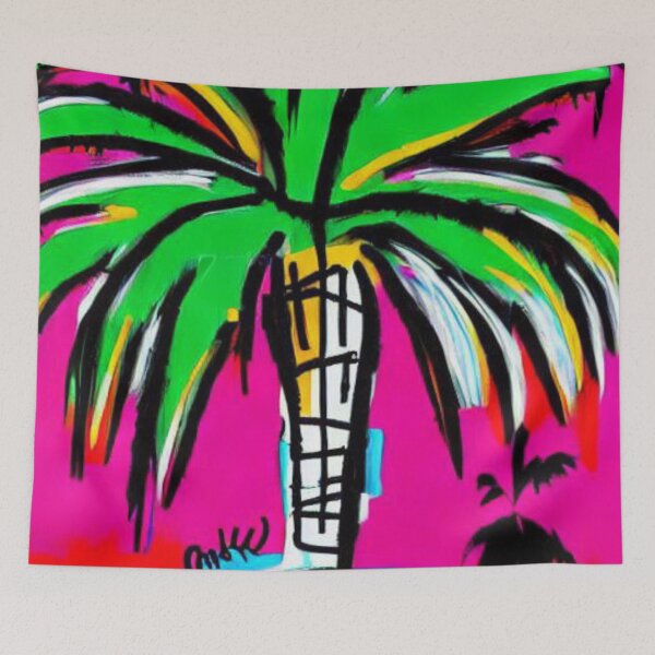 Item preview, Palm Tree Vivid Pink Cartoon designed and sold by itzbart.