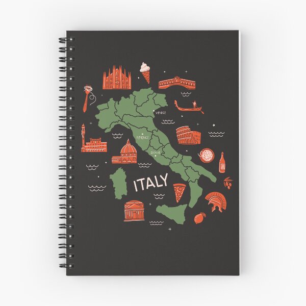 Item preview, Decorative map of Italy with tourist sight. designed and sold by KO-SIM.