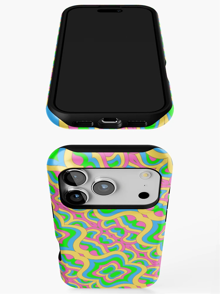 Thumbnail 3 of 4, iPhone Case, Retro Abstract Pattern designed and sold by P9Designs.